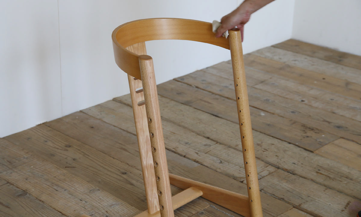 Wooden dining table with chairs